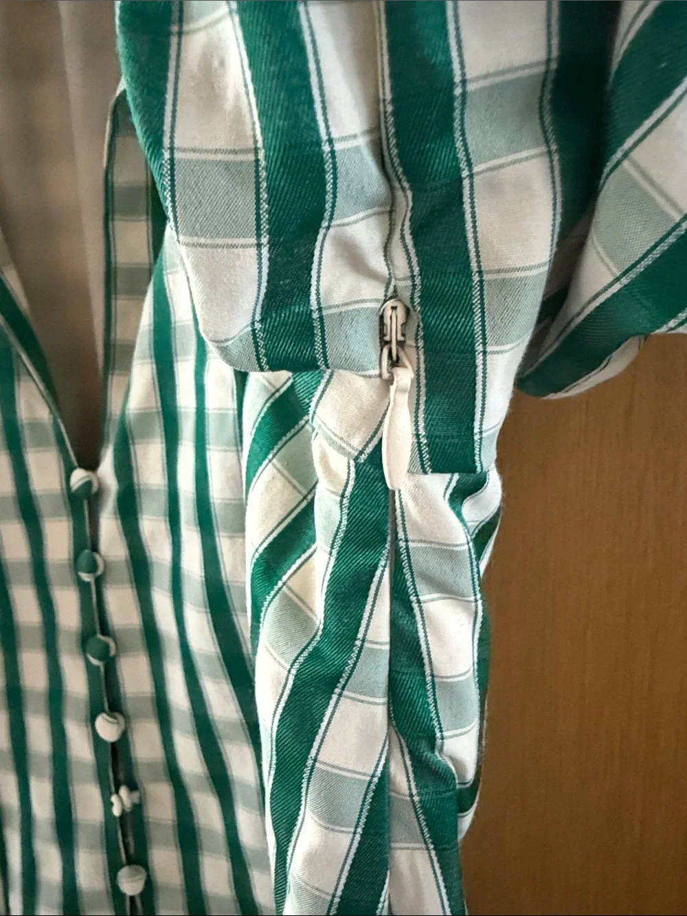 English Laundry GINGHAM CHECK MIDI DRESS Color Green Womens size XSmall